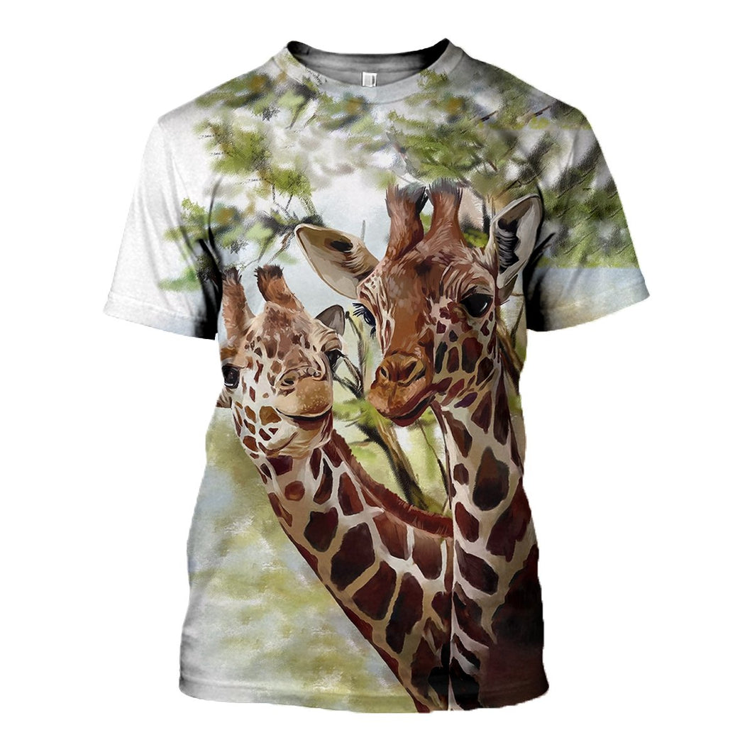 3D Printed Art Giraffe Hoodie T-shirt DT05071901