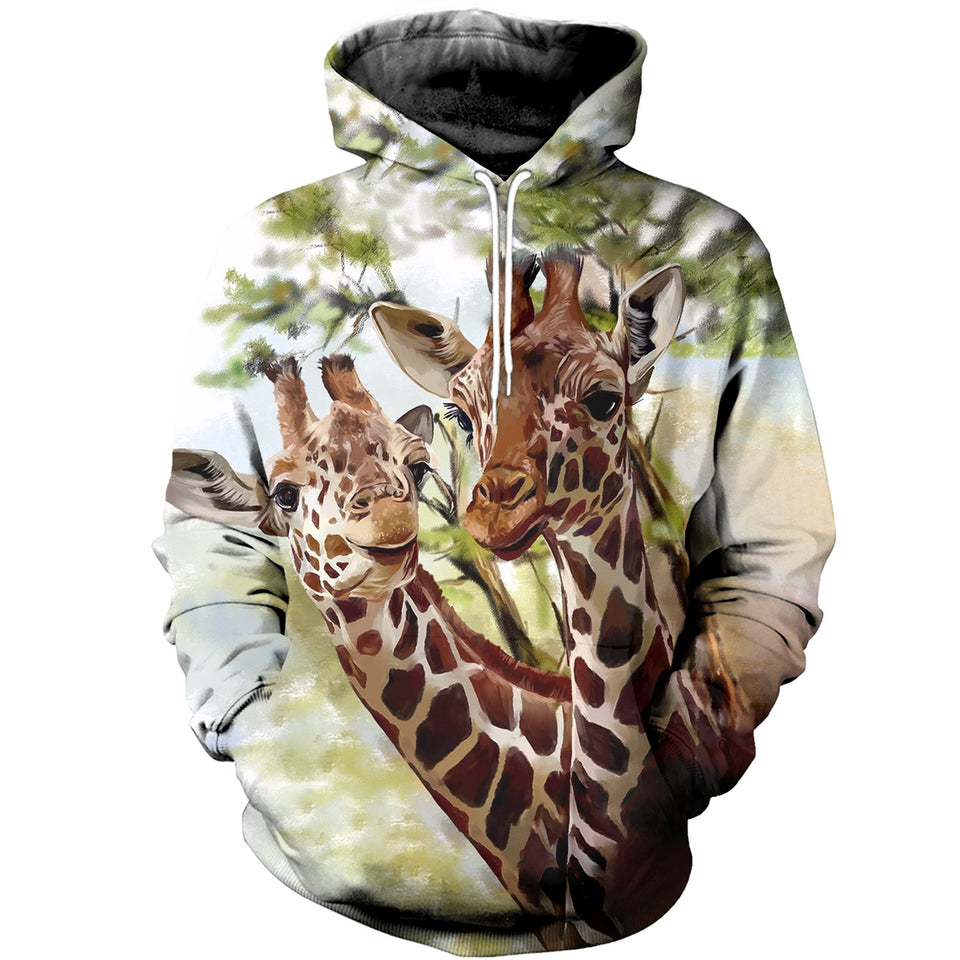 3D Printed Art Giraffe Hoodie T-shirt DT05071901