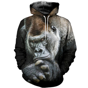 3D Printed Gorilla Hoodie T-shirt DT091201