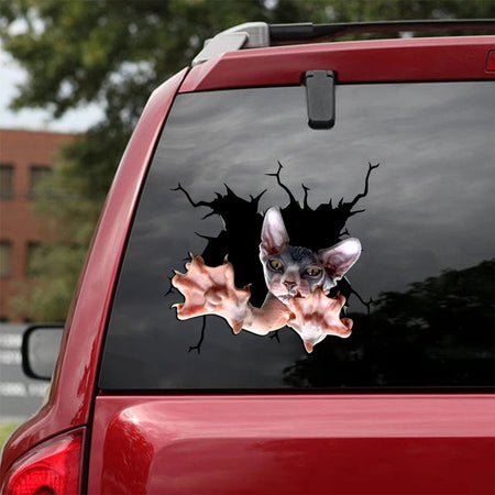 [ha0053-snf-lad]-the-sphynx-crack-car-sticker-cats-lover