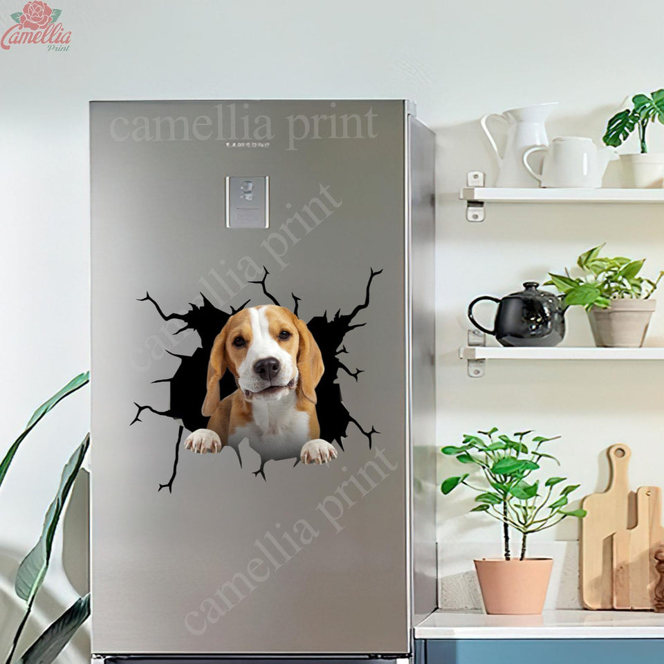 Beagle Crack Bone Sticker Your Cute Jeans Logo Stickers Christmas Gifts For Couples