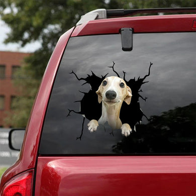 [ha0122-snf-tpa]-italian-greyhound-crack-car-sticker-dogs-lover