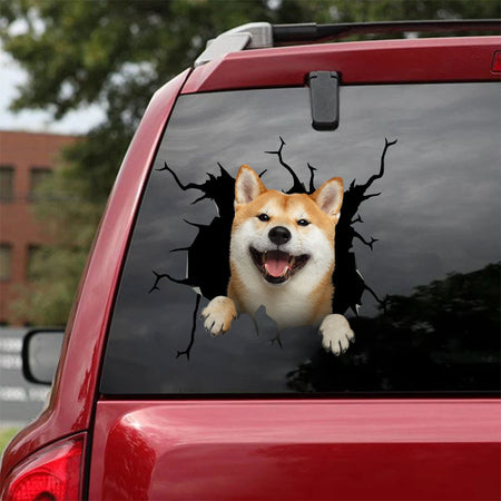[ha0137-snf-tpa]-akita-crack-car-sticker-dogs-lover