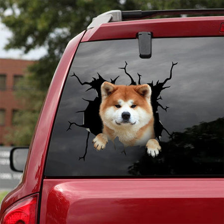 [ha0139-snf-tpa]-akita-crack-car-sticker-dogs-lover