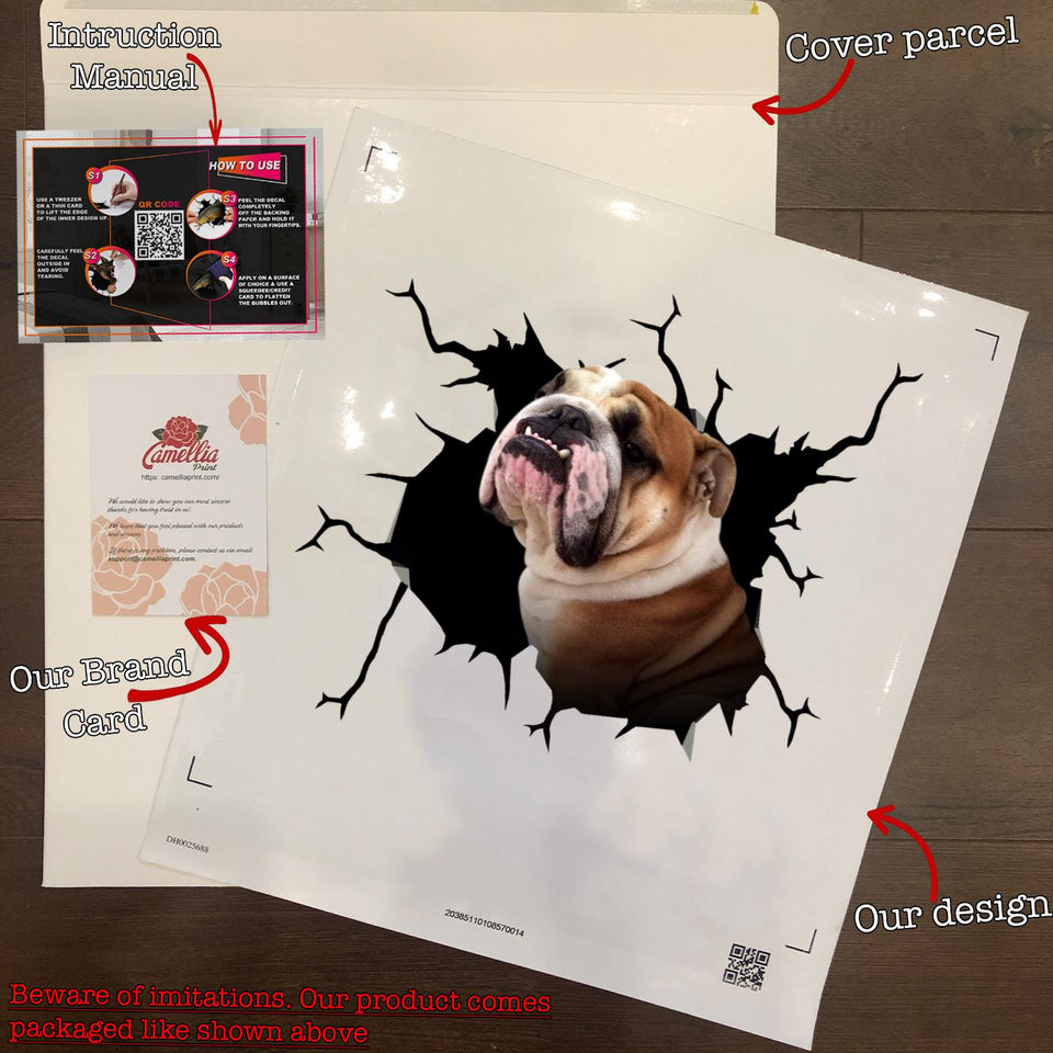 English Bulldog Crack Duck Decal Pretty Cute Vinyl Sticker Maker Birthday Gift For Wife