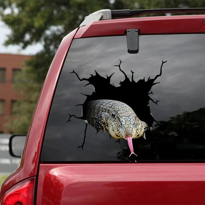 [ha0168-snf-tpa]-tegu-crack-car-sticker-animals-lover