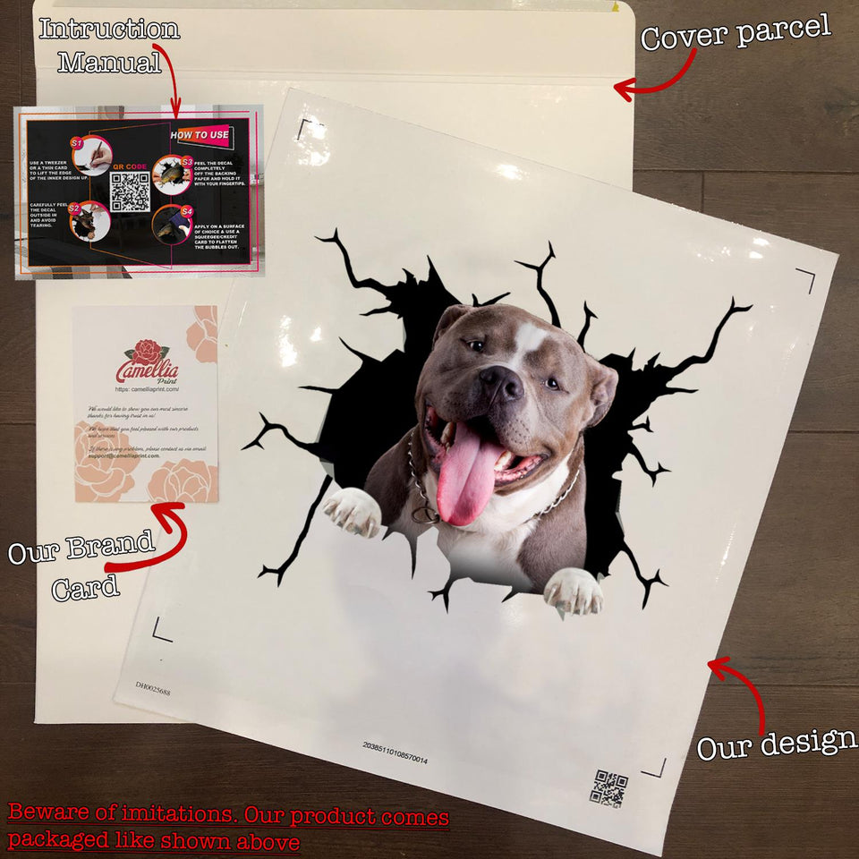 American Bully Crack Decal Items Cool Custom Wall Stickers Gifts For Cat Lovers