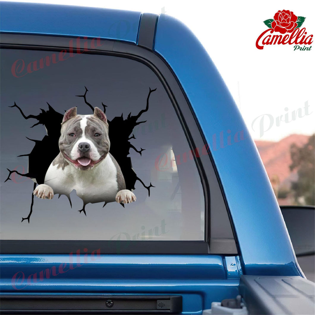 American Bully Crack Decal For Wall Funny Pictures Custom Stickers Mother's Day Gift Ideas
