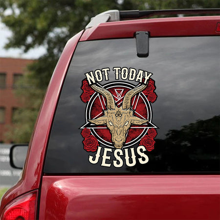 [ha0294-snf-ptd]-not-today-jesus-crack-car-sticker