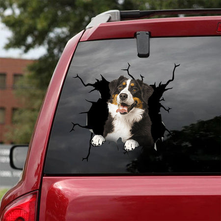 [ha0300-snf-lad]-bernese-mountain-crack-car-sticker-dogs-lover