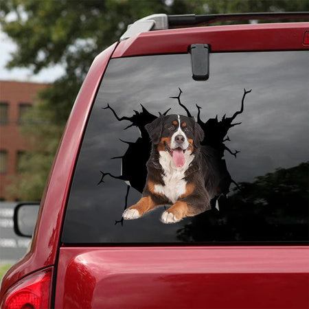 [ha0304-snf-lad]-bernese-mountain-crack-car-sticker-dogs-lover