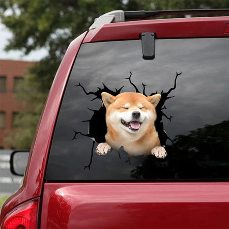[ha0347-snf-lad]-shiba-inu-crack-car-sticker-dogs-lover