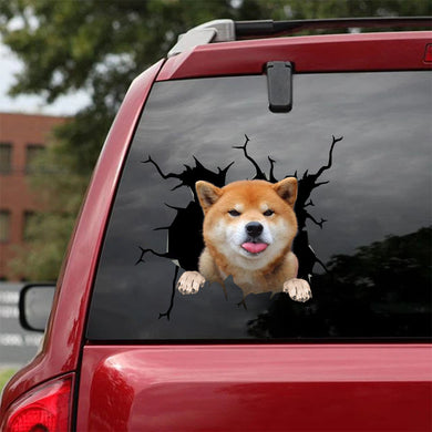 [ha0350-snf-lad]-shiba-inu-crack-car-sticker-dogs-lover