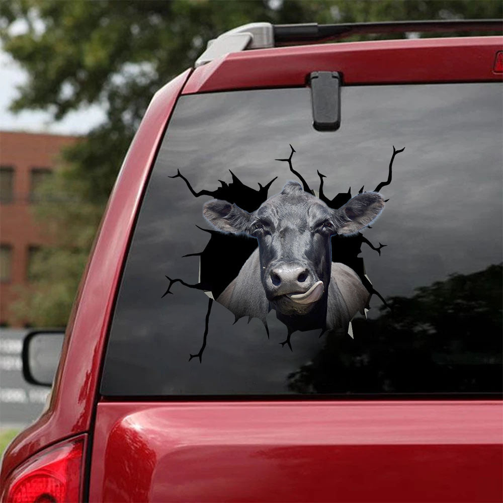 [ha0359-snf-ptd]-cow-crack-car-sticker-farm-lover