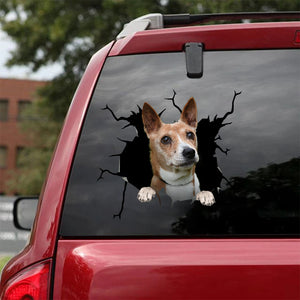 [ha0377-snf-tpa]-basenji-crack-car-sticker-dogs-lover