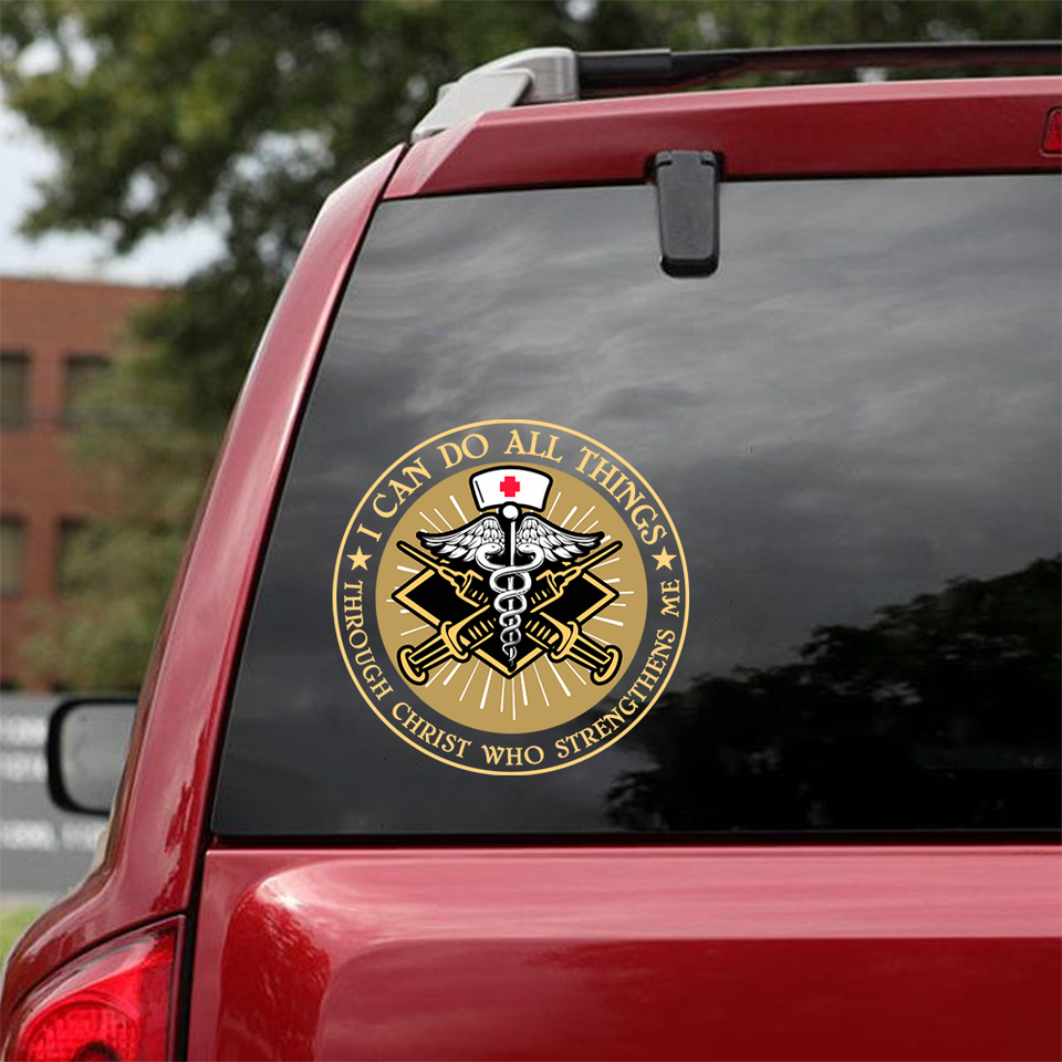 [sk0276-snf-hnd] Nurse Car Sticker Lover - Camellia Print
