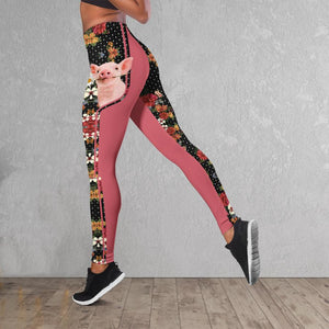 Flower Pig Combo Hoodie & Legging