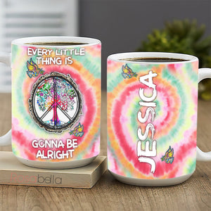 Custom Cups Hippie Coffee Mugs Peace Pigeon Mug All Over Print HLZ2512004 | 15oz