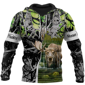 Beutiful moose hunting camo 3D all over printed shirts for man and women JJ161202 PL