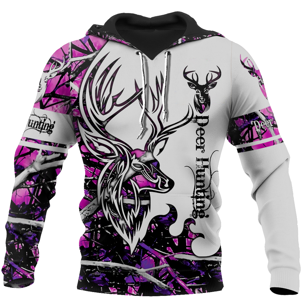 DEER HUNTING MUDDY GIRL CAMO 3D ALL OVER PRINTED SHIRTS FOR MEN AND WOMEN JJ051202 PL