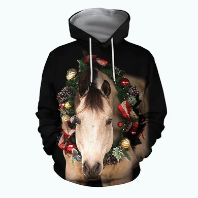 3D All Over Printed Horse Christmas Shirts and Shorts shdh081025