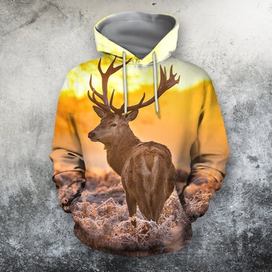 3D All Over Print Twilight And Deer Hoodie