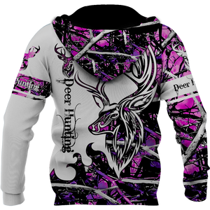 DEER HUNTING MUDDY GIRL CAMO 3D ALL OVER PRINTED SHIRTS FOR MEN AND WOMEN JJ051202 PL