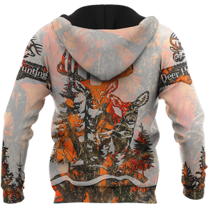 3D All Over Print Deer Hunting Hoodie JJW10082001