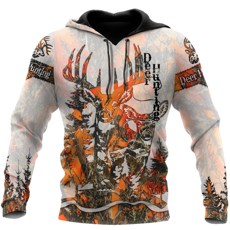 3D All Over Print Deer Hunting Hoodie JJW10082001