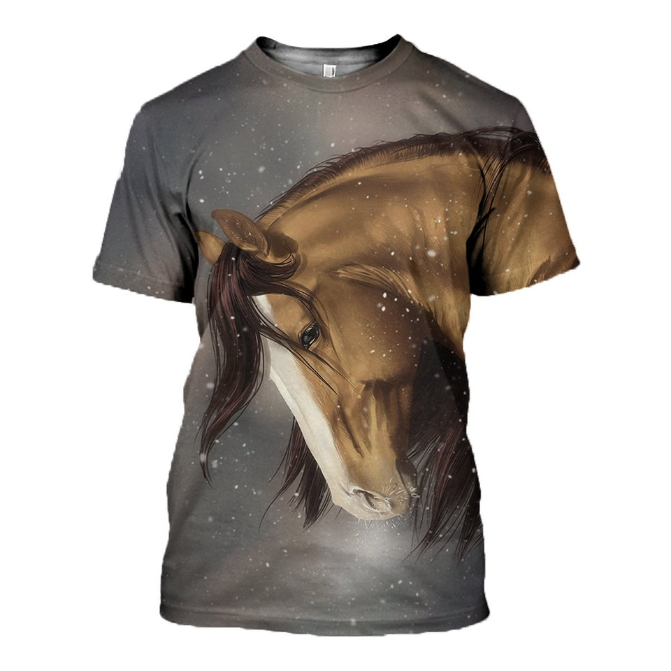 3D Printed Horse Hoodie T-shirt DT040513