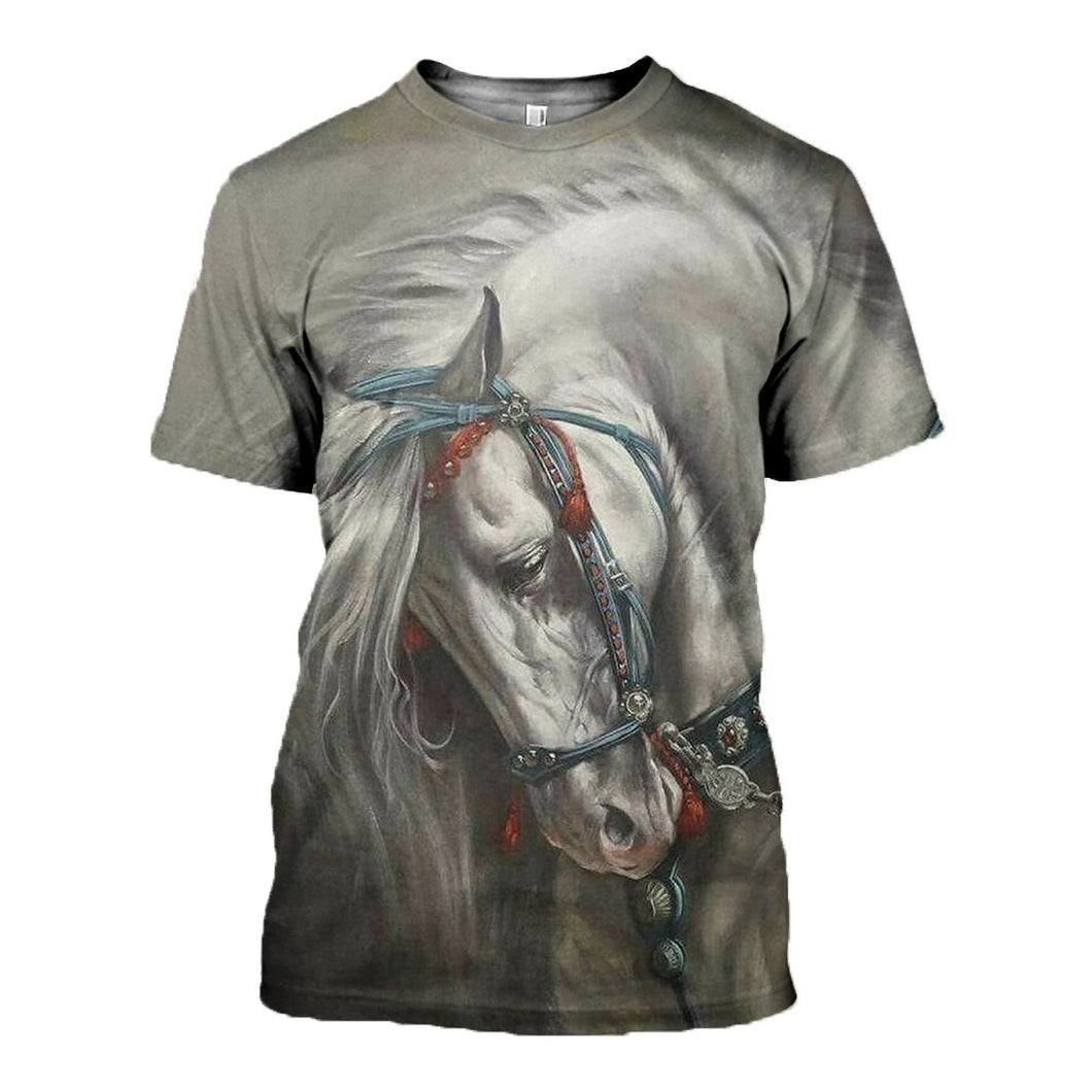 3D Printed Horse Hoodie T-shirt DT040512