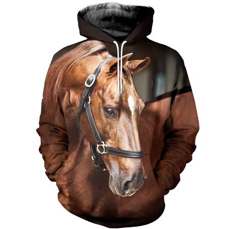 3D Printed Horse Eye Hoodie T shirt
