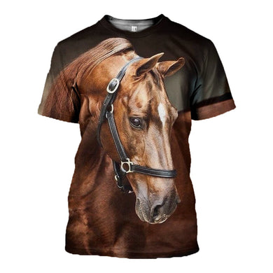 3D Printed Horse Eye Hoodie T shirt