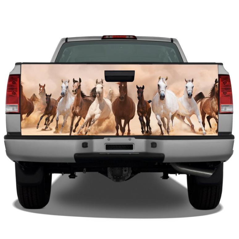 Horses Running Tailgate Wrap Tailgate Sticker Wrap Decals For Trucks