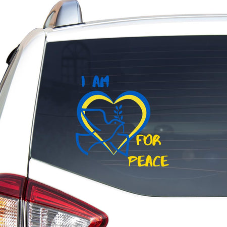 I Am For Peace In Ukraine Sticker Car Vinyl Decal Sticker
