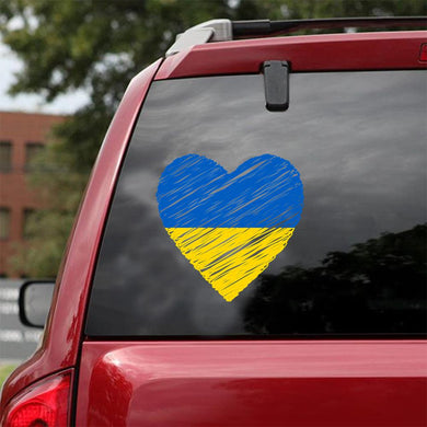 I Love Ukraine Essential Car Vinyl Decal Sticker