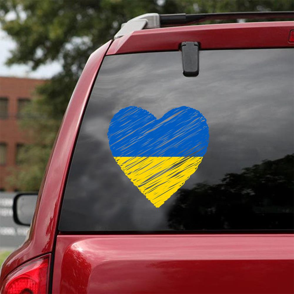 I Love Ukraine Essential Car Vinyl Decal Sticker