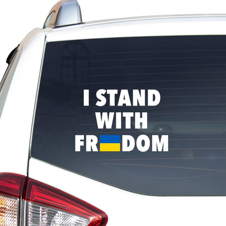 I Stand With Freedom - I Stand With Ukraine Sticker Car Vinyl Decal Sticker