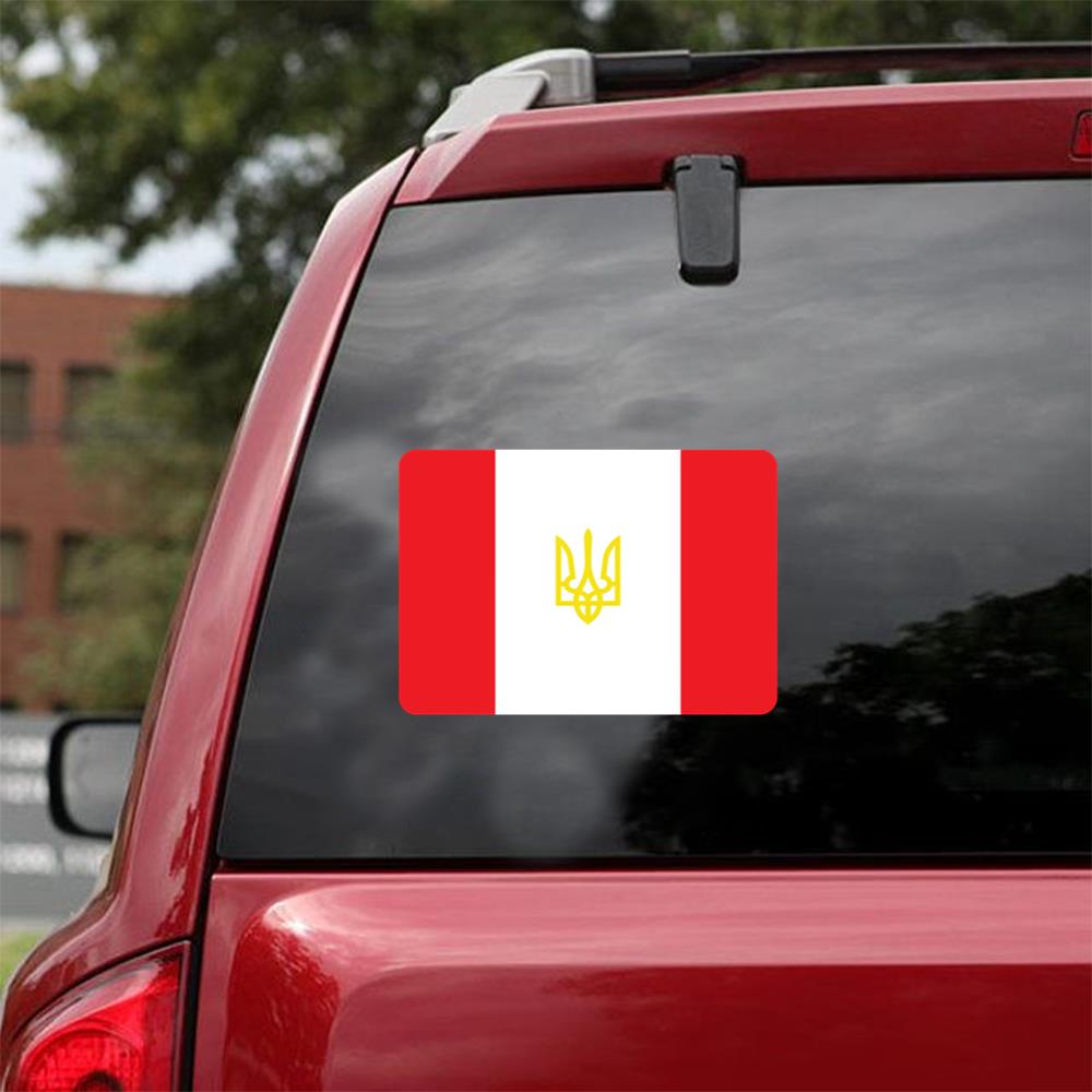 I Stand With Ukraine Canada Support Ukraine Peace Love Ukraine Car Vinyl Decal Sticker