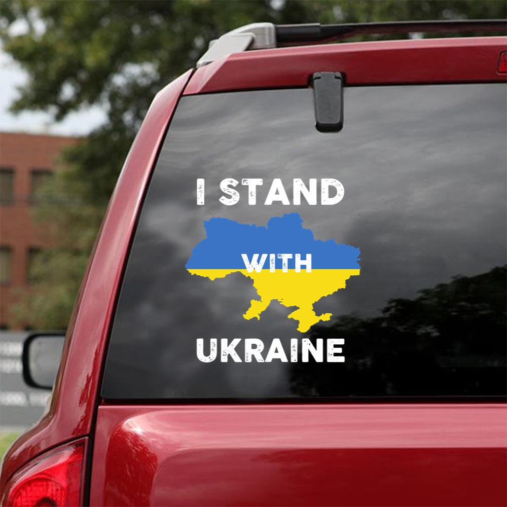 I Stand With Ukraine Design Peace Love Ukraine _789 Car Vinyl Decal Sticker