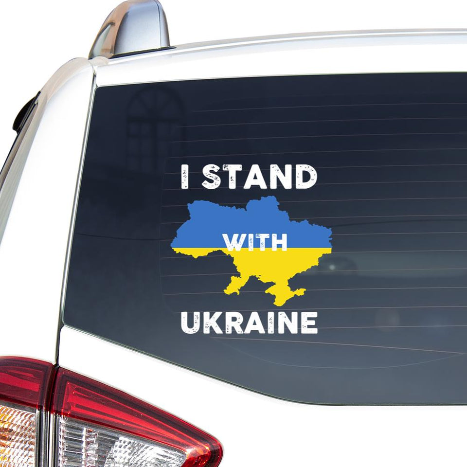 I Stand With Ukraine Design Peace Love Ukraine _789 Car Vinyl Decal Sticker