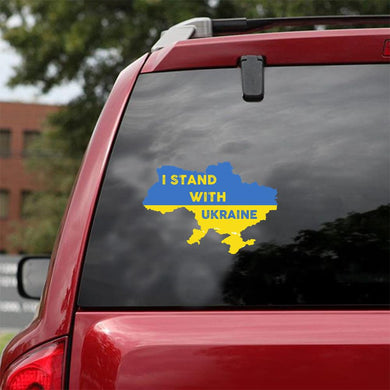 I Stand With Ukraine Design Peace Love Ukraine_301 Car Vinyl Decal Sticker
