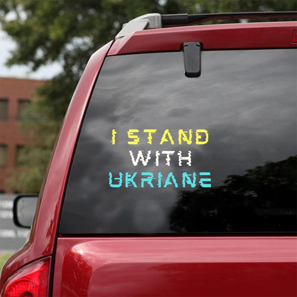 I Stand With Ukraine Essential Peace Love Ukraine Car Vinyl Decal Sticker