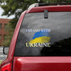 I Stand With Ukraine Flag Emblem Map Patriot Peace Love Ukraine Car Vinyl Decal Sticker