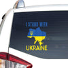 I Stand With Ukraine Flag Emblem Map Patriot T Essential Car Vinyl Decal Sticker