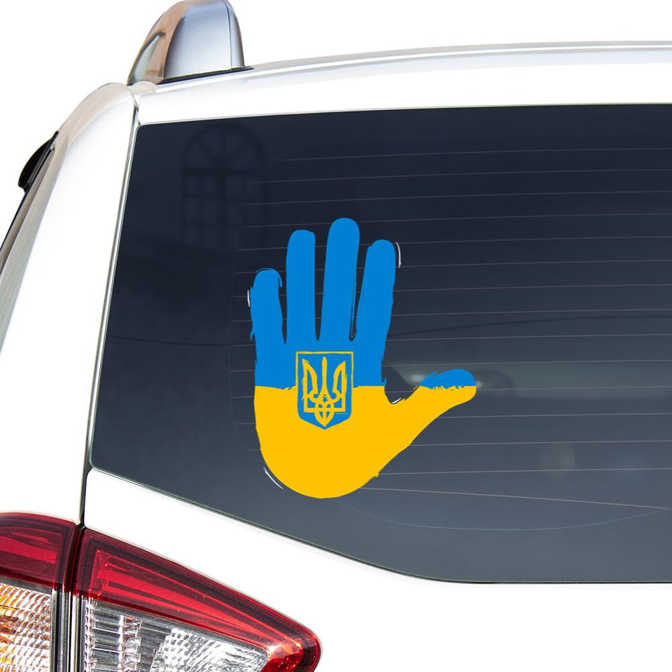 I Stand With Ukraine Flag Emblem Map Patrioti Love Ukraine Essential Car Vinyl Decal Sticker