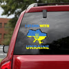 I Stand With Ukraine Flag Map Patriot Peace Love Ukraine Car Vinyl Decal Sticker