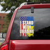 I Stand With Ukraine Flag Ukrainian Lover Essential Car Vinyl Decal Sticker