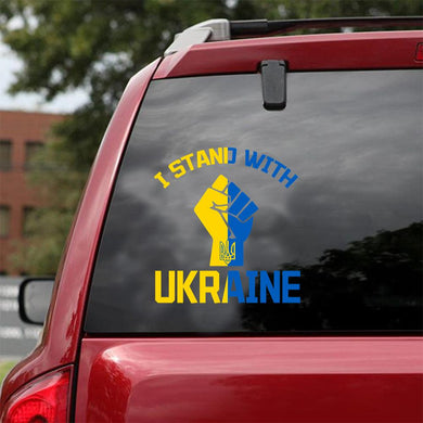 I Stand With Ukraine For Men Women Car Vinyl Decal Sticker