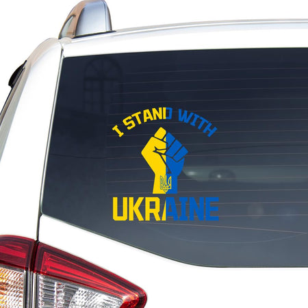 I Stand With Ukraine For Men Women Car Vinyl Decal Sticker